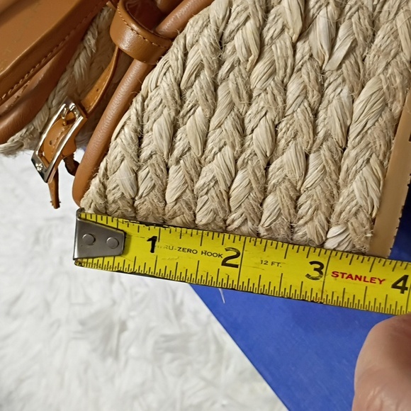 New Georgie Stuart Weitzman Tan Brown Wedge Espadrille Sandals SZ 6.5 - Picture 11 of 16